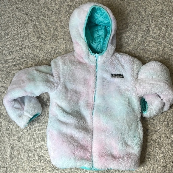 GIRLS Size 6 Eddie Bauer Reversible Puffer Jacket - Picture 1 of 8
